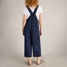 Viola Button Front Linen Dungarees