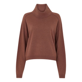 Cowl Turtleneck Wool Sweater