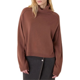 Cowl Turtleneck Wool Sweater
