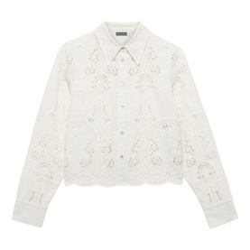 Crochet Palm Cropped Shirt
