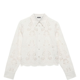 Crochet Palm Cropped Shirt