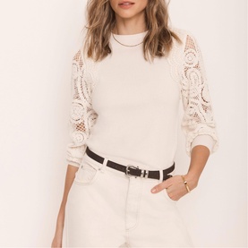 Crochet Sleeve Sweater