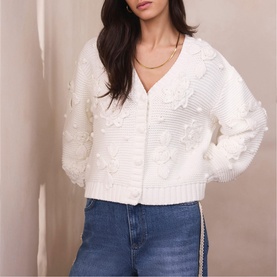Flower Knit Cardigan