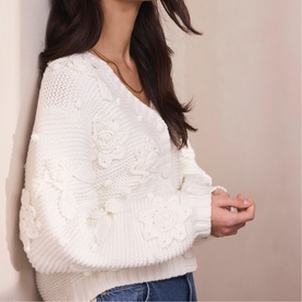 Flower Knit Cardigan