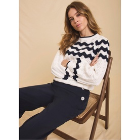 Striped Bow Back Sweater