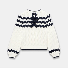 Striped Bow Back Sweater