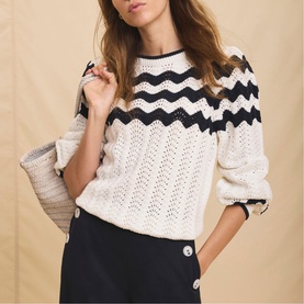 Striped Bow Back Sweater