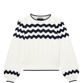 Striped Bow Back Sweater