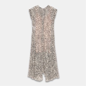 Leopard Handkerchief Flared Dress