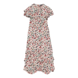 Floral Tiered Flared Dress