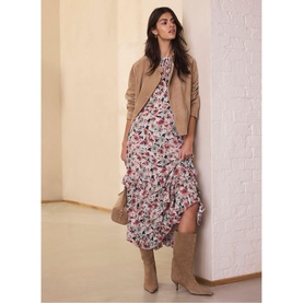 Floral Tiered Flared Dress