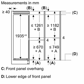 290L Built-in Fridge-Freezer Combination