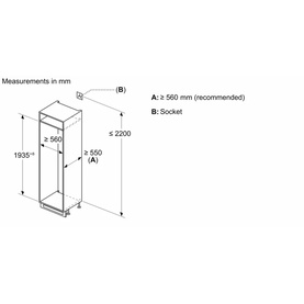 290L Built-in Fridge-Freezer Combination
