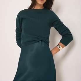 Woven Knit Flared Dress