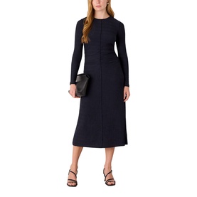 Textured Jersey Ruched Dress