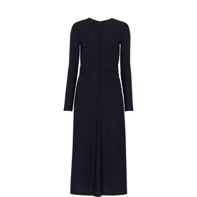 Textured Jersey Ruched Dress