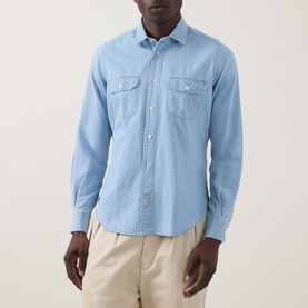 Patch Pocket Denim Shirt