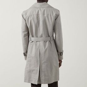 Double-Breasted Belted Trench Coat