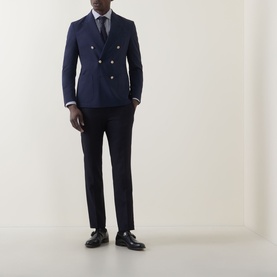 Patch Pocket Double-Breasted Blazer