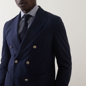 Patch Pocket Double-Breasted Blazer