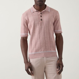 Tipped Knit Polo Shirt