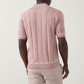 Tipped Knit Polo Shirt