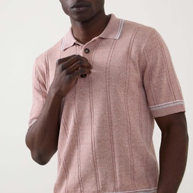 Tipped Knit Polo Shirt