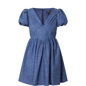 Daze Embellished Denim Mini Dress