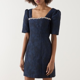 Frame Jacquard Mini Dress
