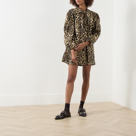 Mirage Leopard Mini Flared Dress