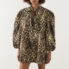 Mirage Leopard Mini Flared Dress