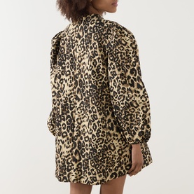 Mirage Leopard Mini Flared Dress