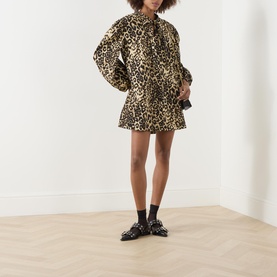 Mirage Leopard Mini Flared Dress