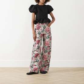 Screenplay Jacquard Bow Top