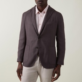 Hopsack Single-Breasted Blazer