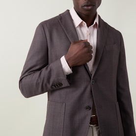 Hopsack Single-Breasted Blazer