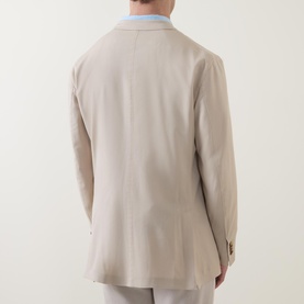Micro Herringbone Single-Breasted Blazer