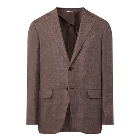 Prince of Wales Single-Breasted Blazer