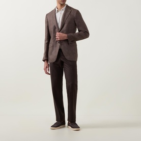 Prince of Wales Single-Breasted Blazer