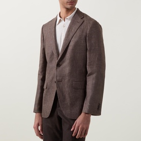 Prince of Wales Single-Breasted Blazer