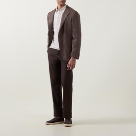 Prince of Wales Single-Breasted Blazer