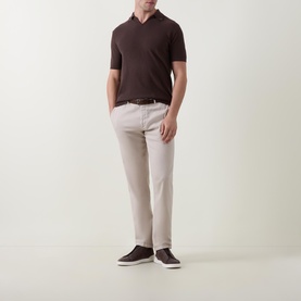 Structure Fine Knit Polo Shirt