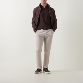 Structure Fine Knit Polo Shirt