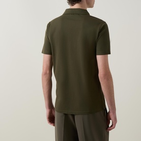 Pique Open Collar Polo Shirt