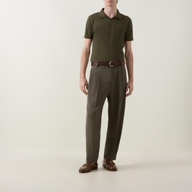 Pique Open Collar Polo Shirt