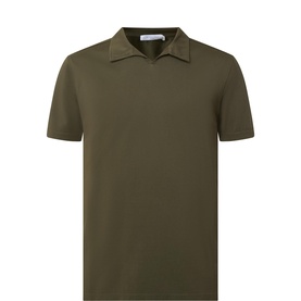 Pique Open Collar Polo Shirt