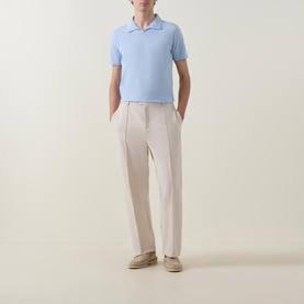 Pique Open Collar Polo Shirt