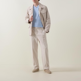 Pique Open Collar Polo Shirt