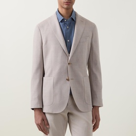 Hopsack Single-Breasted Blazer