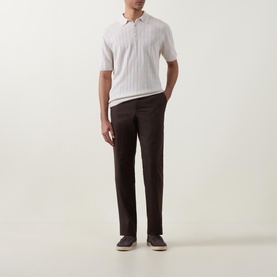 Rib Knit Polo Shirt